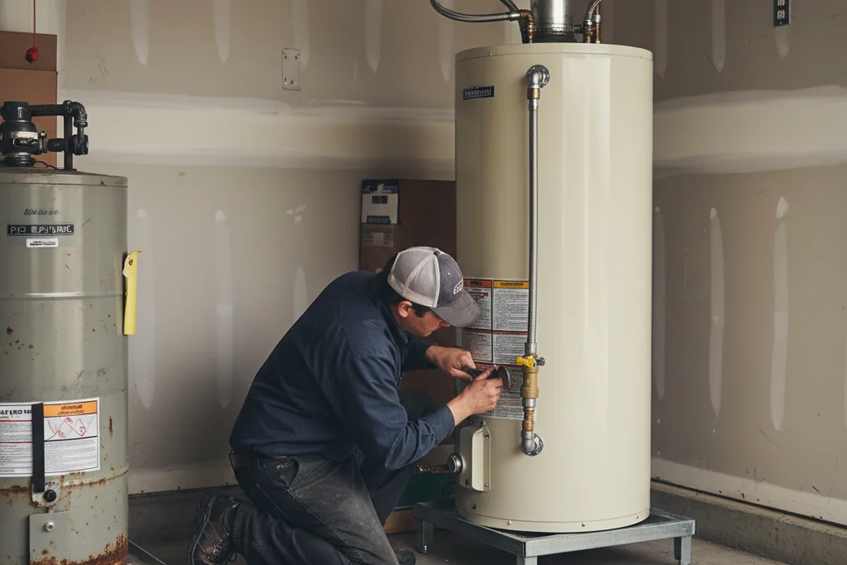 Water heater and shutoff valve replacement in North Chicago